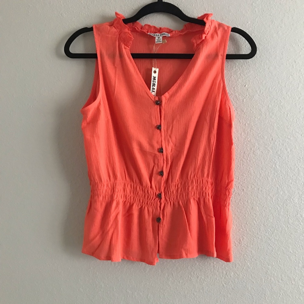 {NWOT} MORAL FIBER coral top